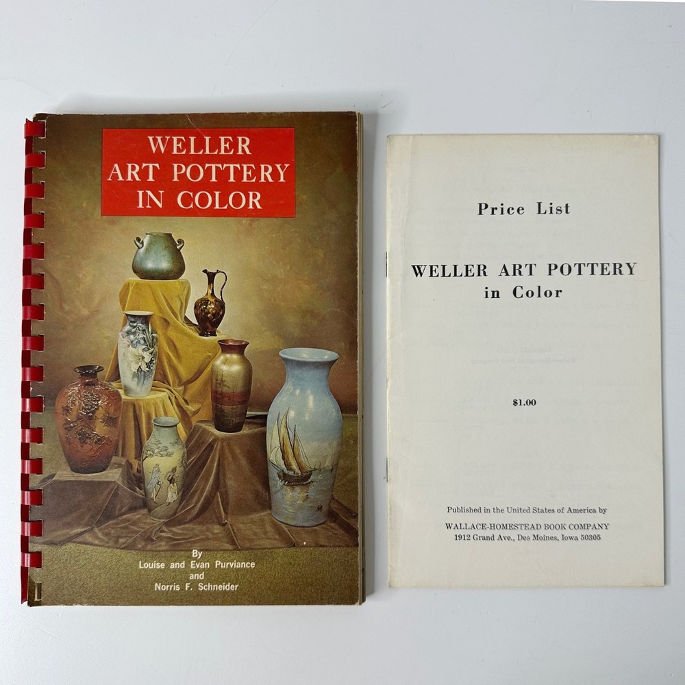 Weller Art Pottery in Color HC Spiral Bound Book Purviance Schneider Price List